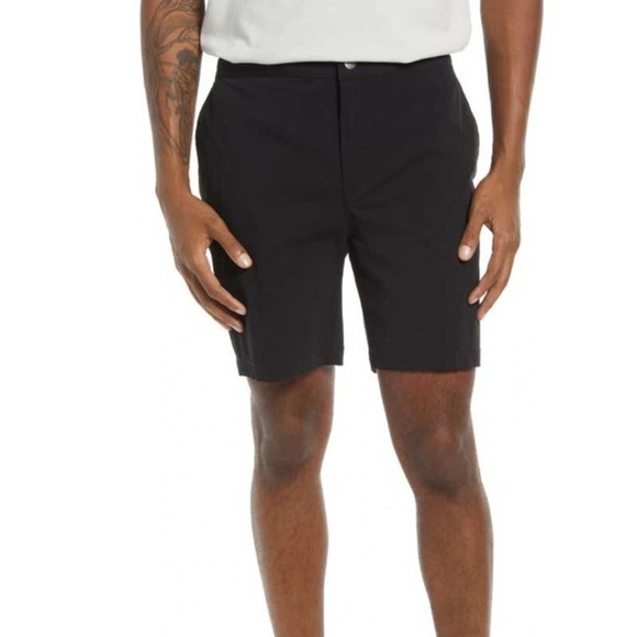 NWT Treasure and Bond Men's Black Elastic Waist Shorts w/ Snap - Size XL- NWT - Picture 1 of 15
